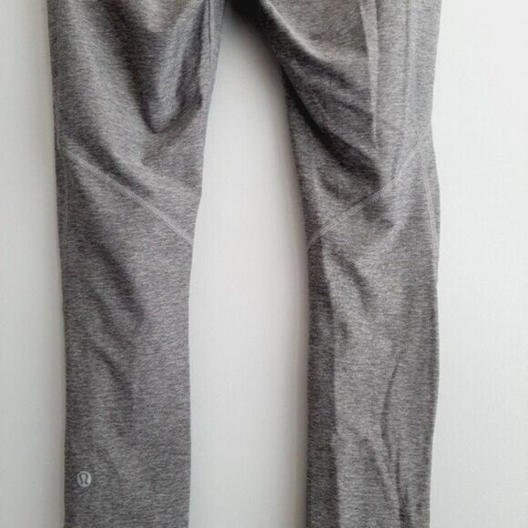 LULULEMON Speed Tight III All Luxtreme Athletic Leggings Grey Ruched Sz 6 - Picture 13 of 16